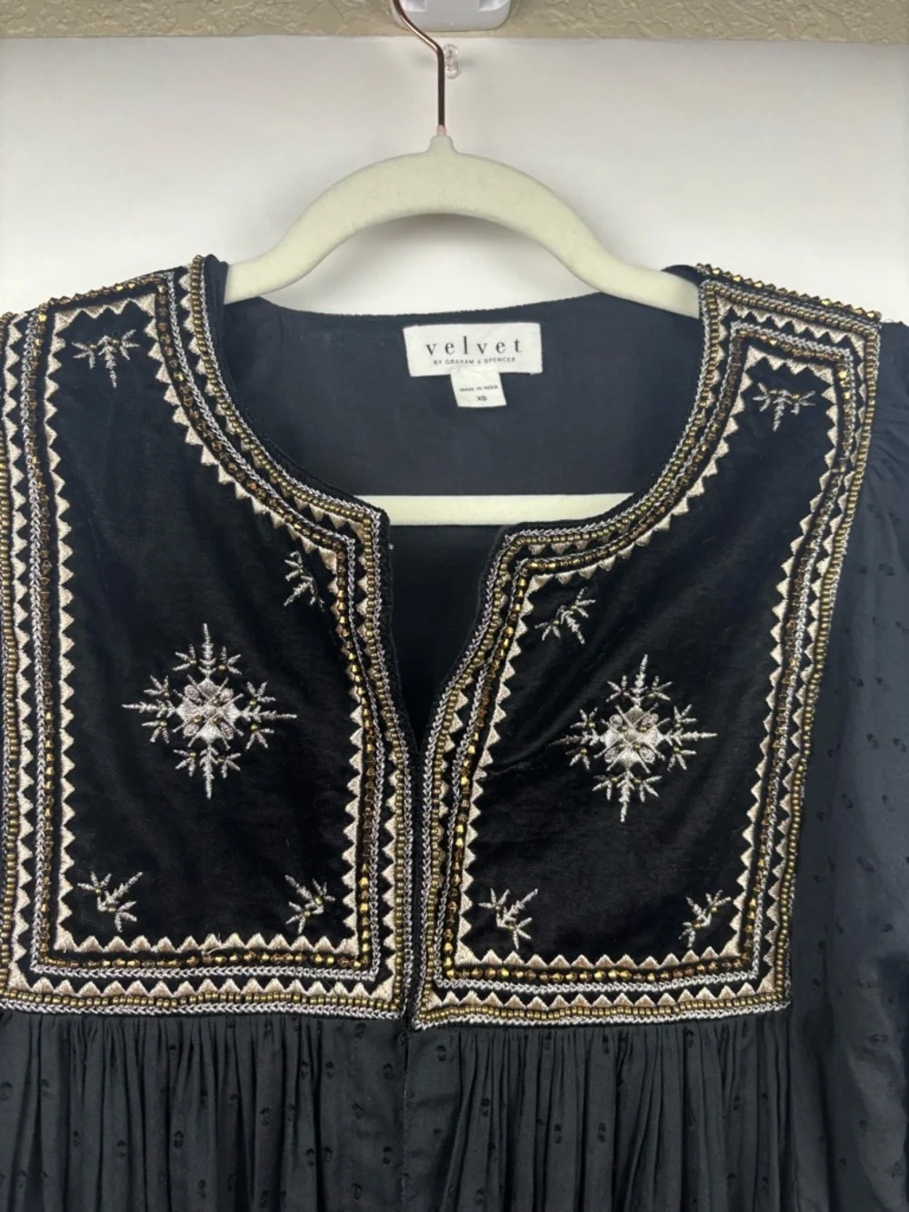 Velvet by Graham & Spencer details embroidered